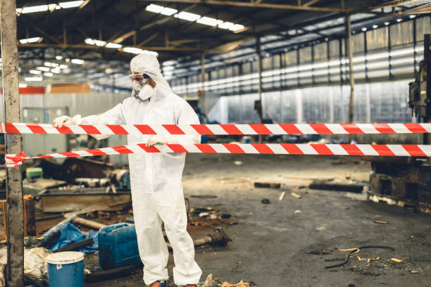 Professional Biohazard Cleanup technician working in Strathmere, NJ
